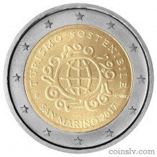 *2 Euro San Marino 2017 "International Year of Sustainable Tourism for Development" (*without packing, only coin!)