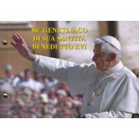 2 Euro Vatican 2007 "80th anniversary of the Pope Benedictus XVI" (numismatic and philatelic set)