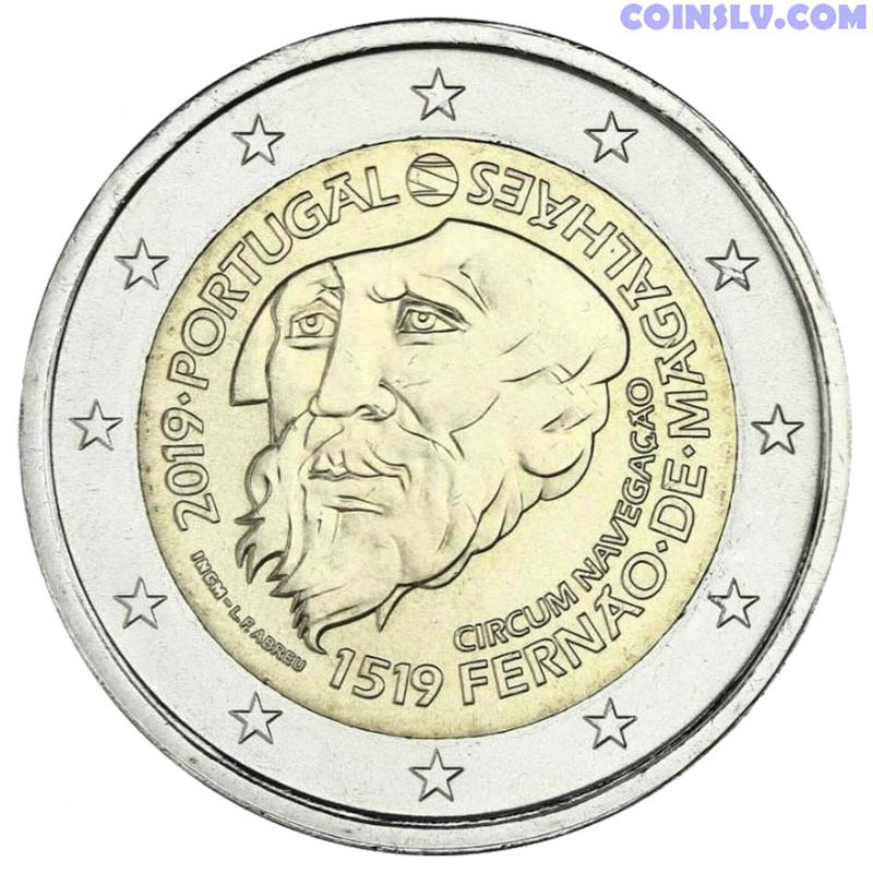 UNC Commemorative 2€ coin PORTUGAL 2 EURO 2019 Magallan Circum Navigation 