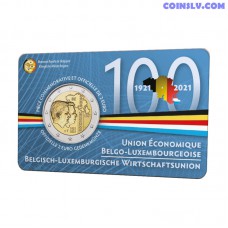 2 Euro Belgium 2021 - Belgian-Luxembourg Economic Union (BLEU) (FR version coincard)
