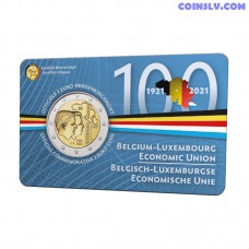 2 Euro Belgium 2021 - Belgian-Luxembourg Economic Union (BLEU) (NL version coincard)