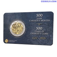 2 Euro Belgium 2021 - 500th anniversary of the Karlsgulden minted under Emperor Charles V. (NL version coincard)