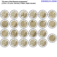 *PRESALE!* 2 Euro 2022 "35 years of the Erasmus programme" x23 Full Coin Set