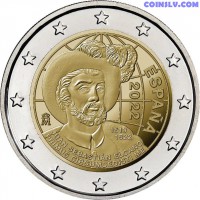 2 Euro Spain 2022 "500 years of the first circumnavigation of the world"
