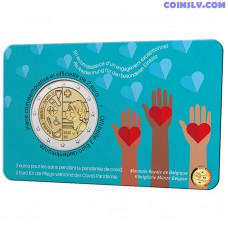 2 Euro Belgium 2022 - For care during the covid pandemic (FR version coincard)