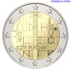 2 Euro Slovenia 2022 - 150th anniversary of the birth of architect Jože Plečnik