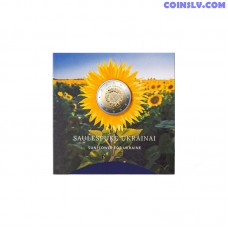 Coincard 2 Euro BU Latvia 2023 "Ukraine Sunflower"