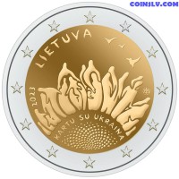 2 Euro Lithuania 2023 "Kartu su Ukraina" (Together with Ukraine)