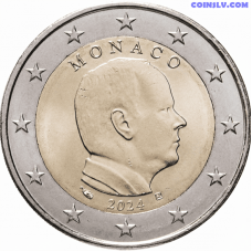 2 Eiro monēta Monako 2024 – Princis Alberts II