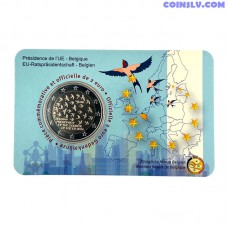 2 Euro Belgium 2024 "Presidency of the EU Council" (FR version coincard)