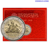 2 Euro Vatican 2024 "750th anniversary of the death of Thomas Aquinas" (coincard)