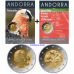 2× 2 евро Андорра 2025 Бородатый сип + Игры (Пара Coincard)