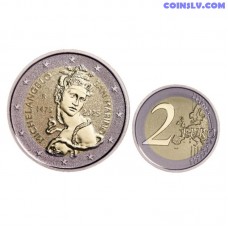 Sanmarīno 2 Eiro 2025 Reverse Proof Monēta - Mikelandželo