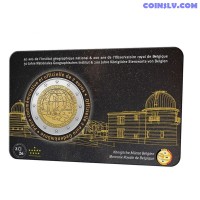 2 Euro Belgium 2026 - National Geographic Institute and 200th Anniversary of the Royal Observatory (FR Coincard)