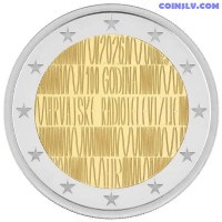2 Euro Croatia 2026 - 100 Years of the Croatian Radio and Television (UNC)