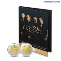 2 Euro Ireland 2026 - 50 Years of the Rock Band U2 (Proof)