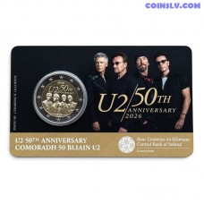 2 Euro Ireland 2026 U2 50 Years Coincard BU