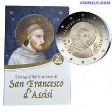 italija 2 eiro 2026 svetais francisks no asizes coincard pieminjas moneta