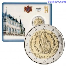2 Euro Luxembourg 2026 - 40th Anniversary of the Award of the International Charlemagne Prize (BU Coincard) 2 Euro Luxembourg 2026 - 40th Anniversary of the Award of the International Charlemagne Prize (BU Coincard)