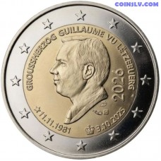 2 Euro Luxembourg 2026 - Accession to the Throne and 45th Birthday of Grand Duke Guillaume (UNC)