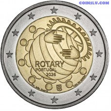 2 euro portugal 2026 rotary unc