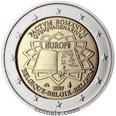 2 euro Belgium 2007 "50th anniversary of the signing of the Treaty of Rome"