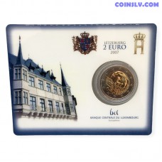 Коинкарта 2 евро Люксембург 2007 "Дворец Великих герцогов"