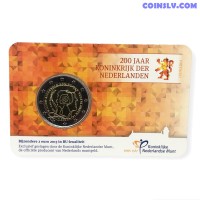 Coincard 2 Euro Netherlands 2013 "200 years Kingdom of the Netherlands"