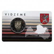 2 euro coincard BU Latvia 2016 "Vidzeme"