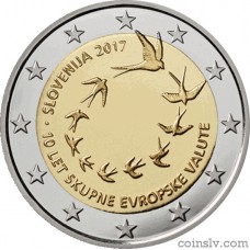 2 Euro Slovenia 2017 "The 10th anniversary of the euro in Slovenia"