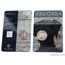 2 Euro Andorra 2016 "150 years of the New Reform 1866"