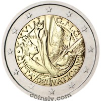 *2 Euro Vatican 2011 "The 26th World Youth Day in Madrid" (*without packing, only coin!)