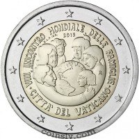 *2 Euro Vatican 2015 "The VIII World Meeting of Families" (*without packing, only coin!)