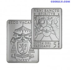 vatikan 5 evro 2025 sede vacante mmxxv bu serebro
