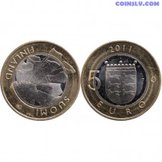 5 Euro Finland 2011 "Ostrobothnian Provincial Coin" (UNC)