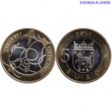 5 Euro Finland 2011 "Tavastia Provincial Coin" (UNC)