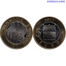 5 Euro Finland 2011 "Uusimaa Provincial Coin" (UNC)