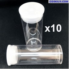 10 x Plastic Tube for 2 Euro Roll (25 coins)