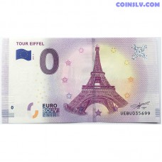 0 Euro banknote 2019 - Tour Eifel