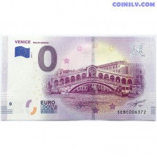 0 Euro banknote 2019 - Venice Rialto Bridge