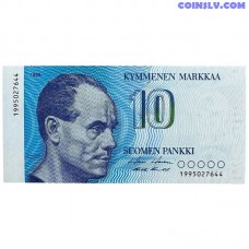somija 10 markas 1986 unc p113a7 banknote paavo nurmi