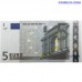 Vācija 5 eiro 2002 banknote ar Trichet parakstu un U sēriju