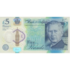 Lielbritānija 5 mārciņas 2023 UNC banknote