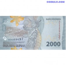 Indonesia 2,000 Rupiah 2022 UNC Banknote for Collectors