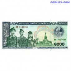 Laos 1000 Kip 2003 Banknote UNC Front and Back