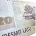 Latvija 20 Latu 2004 VF banknote P-51a averss un reverss