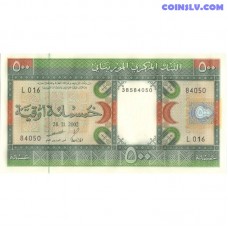 Mauritania 500 Ouguiya 2002 banknote front and back