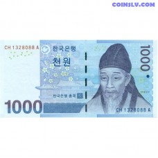 South Korea 1000 Won 2007 P-54 front and back sides