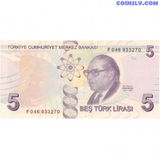 Turkey 5 Rupies Turkey 5 Turkish Lira 2009 UNC Banknote for Collectors
