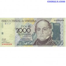 Venezuela 2,000 Bolívares 1998 banknote with portrait of Andres Bello